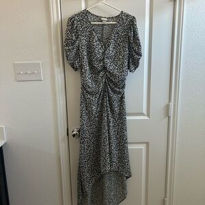 A New Day Black and White Floral High Low Dress